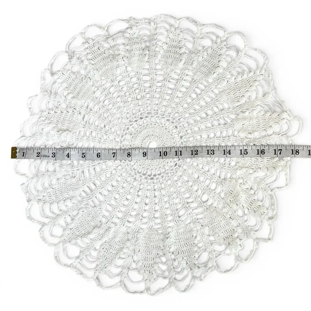 Crochet Doily Off White 18